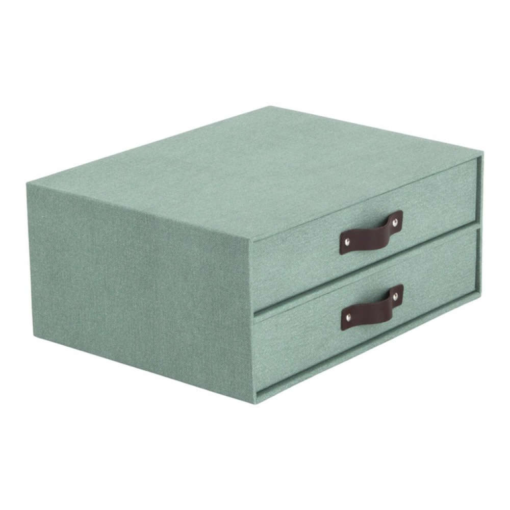 Minibyrå, 2 lådor, BIGSO BIRGER CANVAS, 33 x 25,5 x H 14,5 cm i gruppen Förvaring / Förvaringslådor / BigSo förvaringslådor hos SmartaSaker.se (42261)