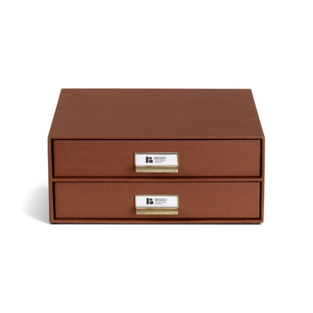 Minibyrå, 2 lådor, BIGSO BIRGER RESTORE, 33 x 25,5 x H 14,5 cm i gruppen Förvaring / Förvaringslådor / BigSo förvaringslådor hos SmartaSaker.se (42262)