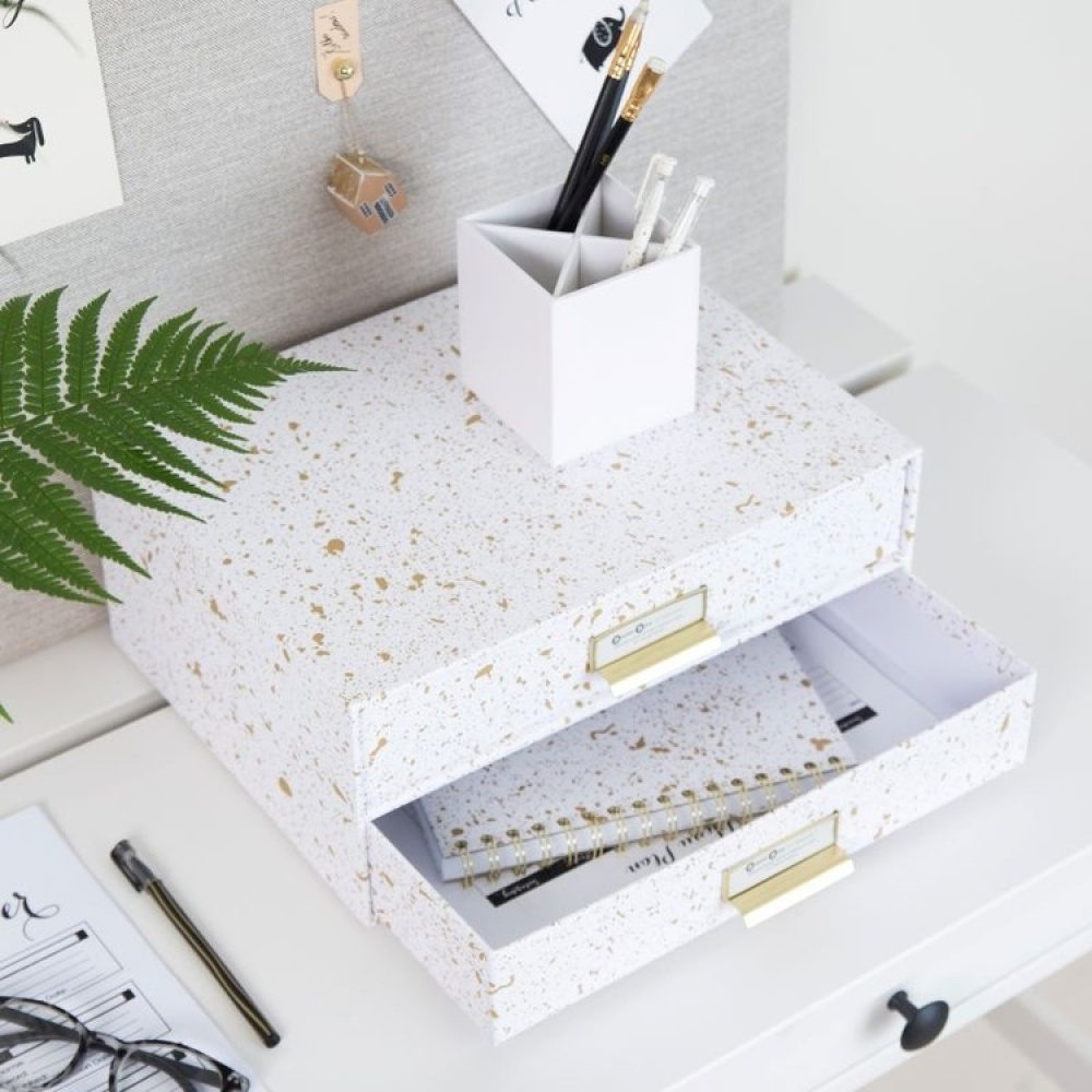 Minibyrå, 2 lådor, BIGSO BIRGER, 33 x 25,5 x H 14,5 cm i gruppen Förvaring / Förvaringslådor / BigSo förvaringslådor hos SmartaSaker.se (42263)