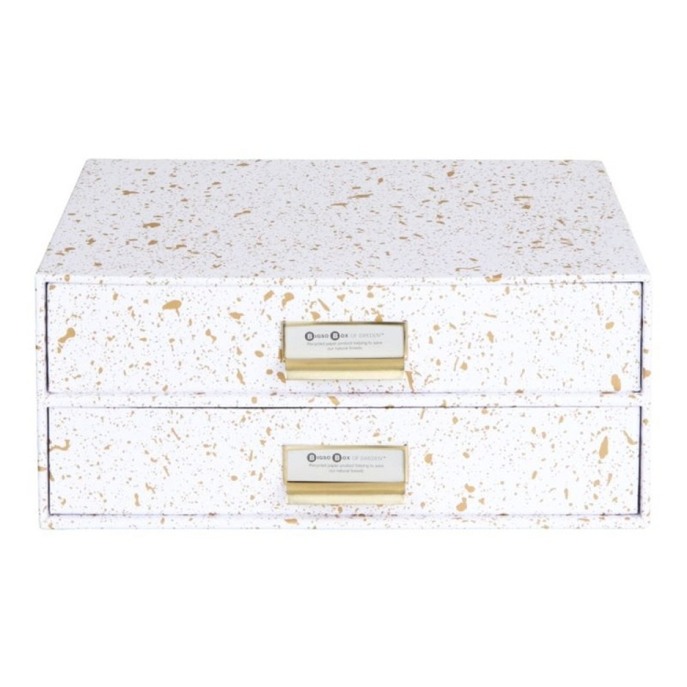 Minibyrå, 2 lådor, BIGSO BIRGER, 33 x 25,5 x H 14,5 cm i gruppen Förvaring / Förvaringslådor / BigSo förvaringslådor hos SmartaSaker.se (42263)