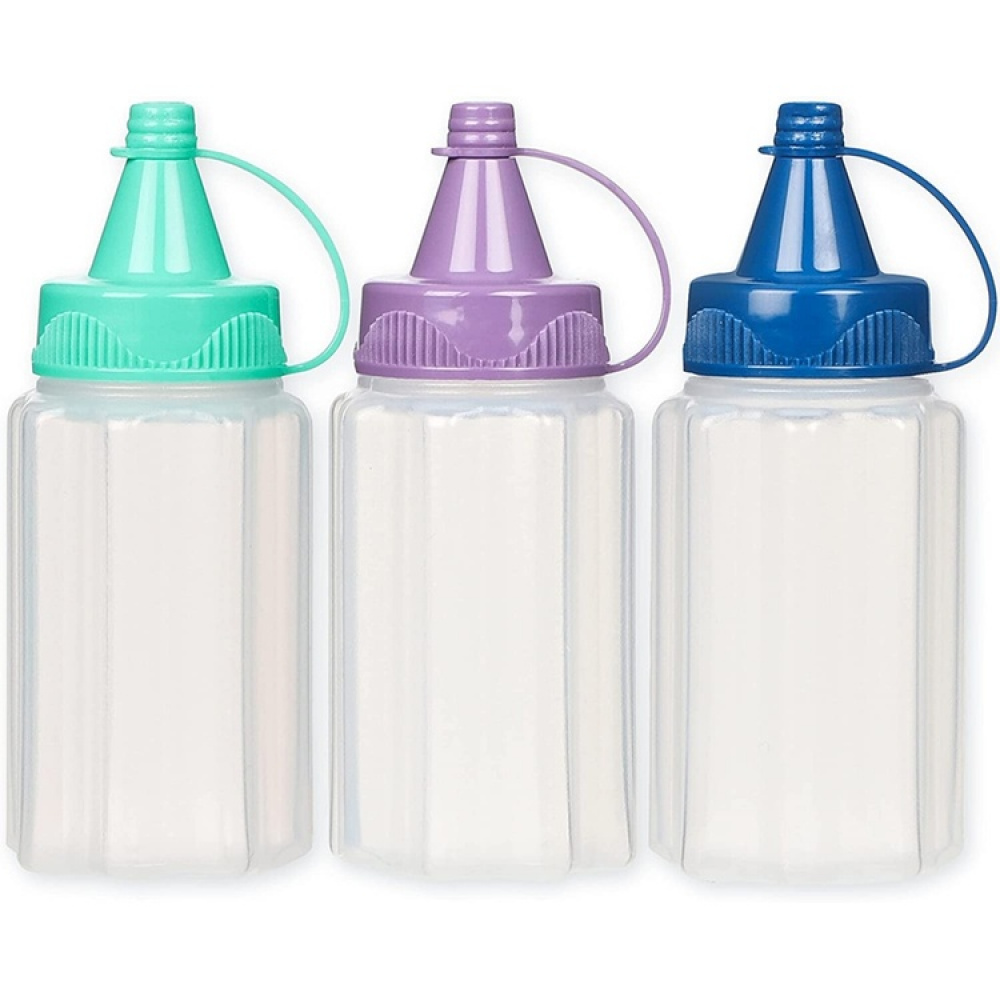 Miniflaskor för sås, 35 ml, 3 st, SAUCE TO GO, Ø 3,4 x H8 cm, Lila / Turkos / Blå i gruppen Förvaring / Köksförvaring / Matlådor hos SmartaSaker.se (42270)