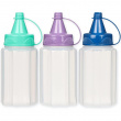 Miniflaskor för sås, 35 ml, 3 st, SAUCE TO GO, Ø 3,4 x H8 cm, Lila / Turkos / Blå Miniflaskor för sås, 35 ml, 3 st, SAUCE TO GO, Ø 3,4 x H8 cm, Lila / Turkos / Blå