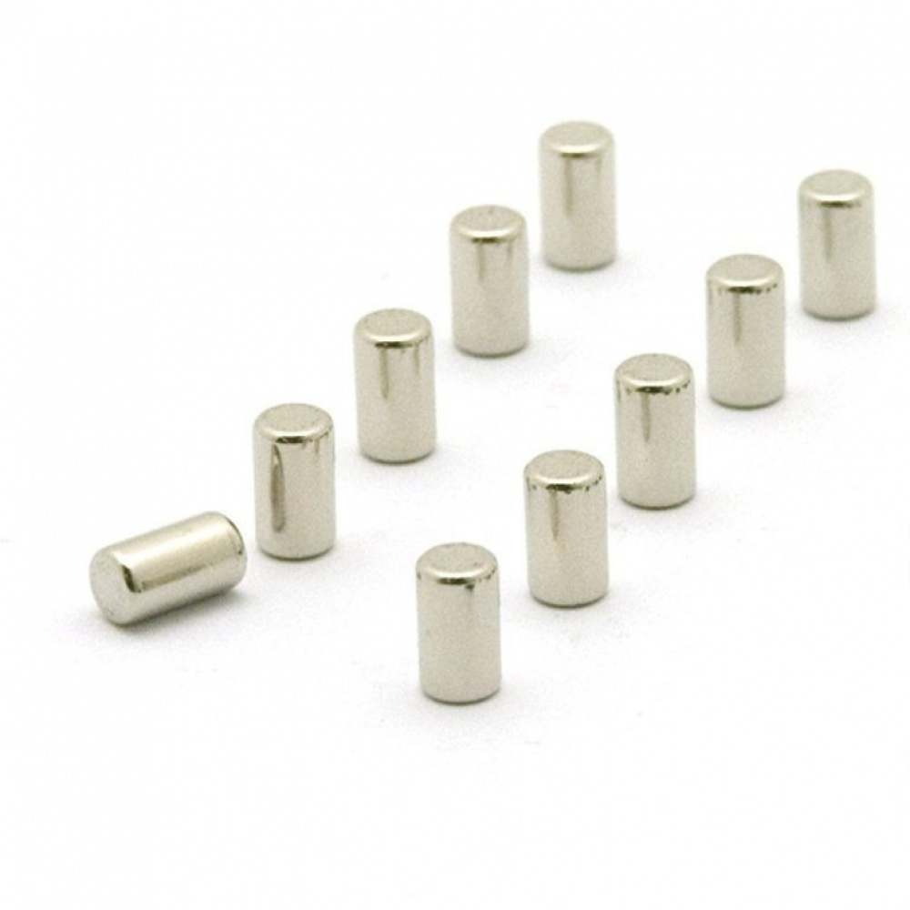 Mini-Magneter, Starka, Stift, 10 st, MAGNUM SILVER, Ø 0,4 x H 0,7 cm, Silver i gruppen Förvaring / Magneter och självhäftande / Starka magneter hos SmartaSaker.se (42278)