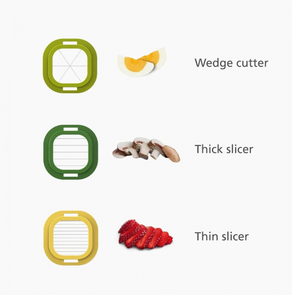 Mini-skärare, 3-IN-1 MULTI-PREP, Joseph Joseph, Grön / Gul i gruppen Förvaring / Köksförvaring hos SmartaSaker.se (42279)