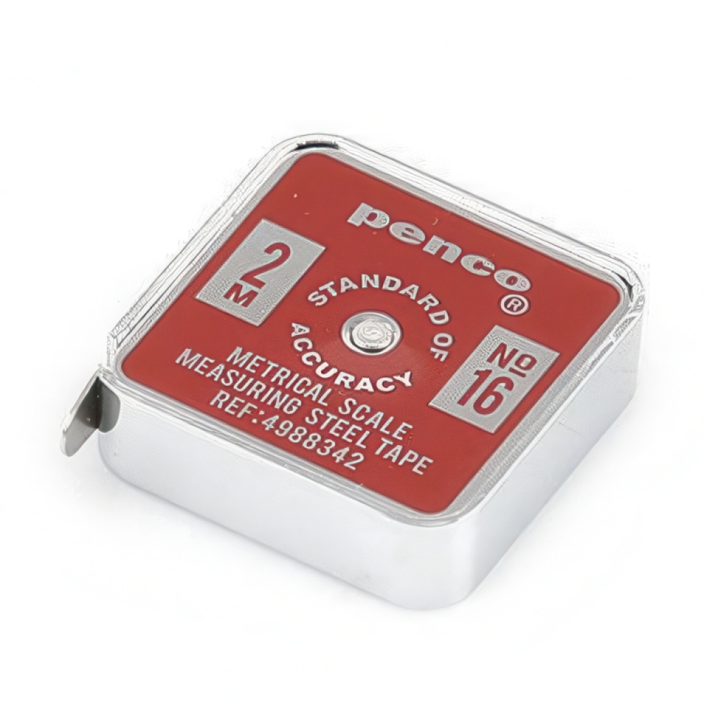 Måttband, Metall, 2 m, PENCO POCKET, 4 x 4,5 cm i gruppen Förvaring / Kontorsmaterial hos SmartaSaker.se (42284)