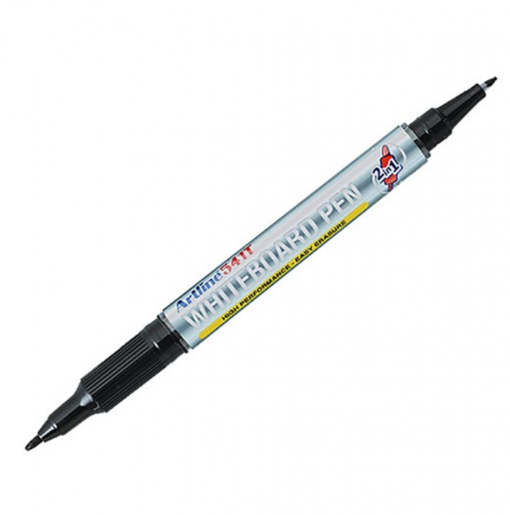 Märkpenna med dubbla spetsar, ARTLINE TWIN ENDED, 0.4 mm + 1 mm, Svart i gruppen Förvaring / Kontorsmaterial hos SmartaSaker.se (42290)