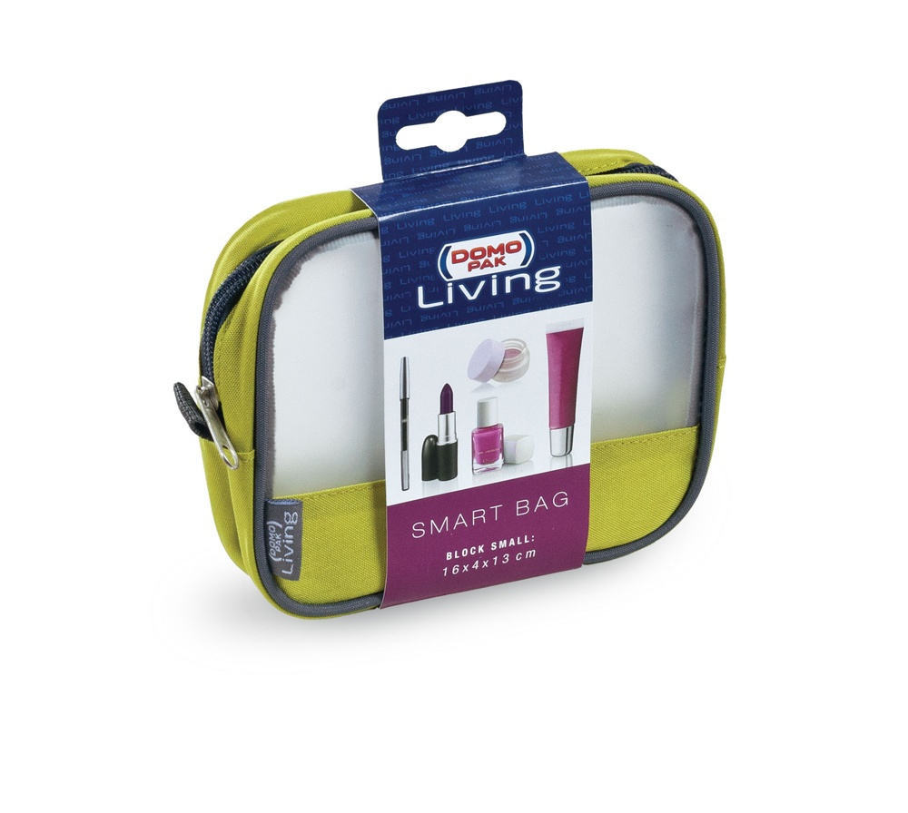 Necessär, TRAVEL SMART BAG SMALL, 16 x 4 x H 13, cm, Limegrön / Transparent i gruppen Förvaring / Förvaring på resa / Necessärer hos SmartaSaker.se (42307)