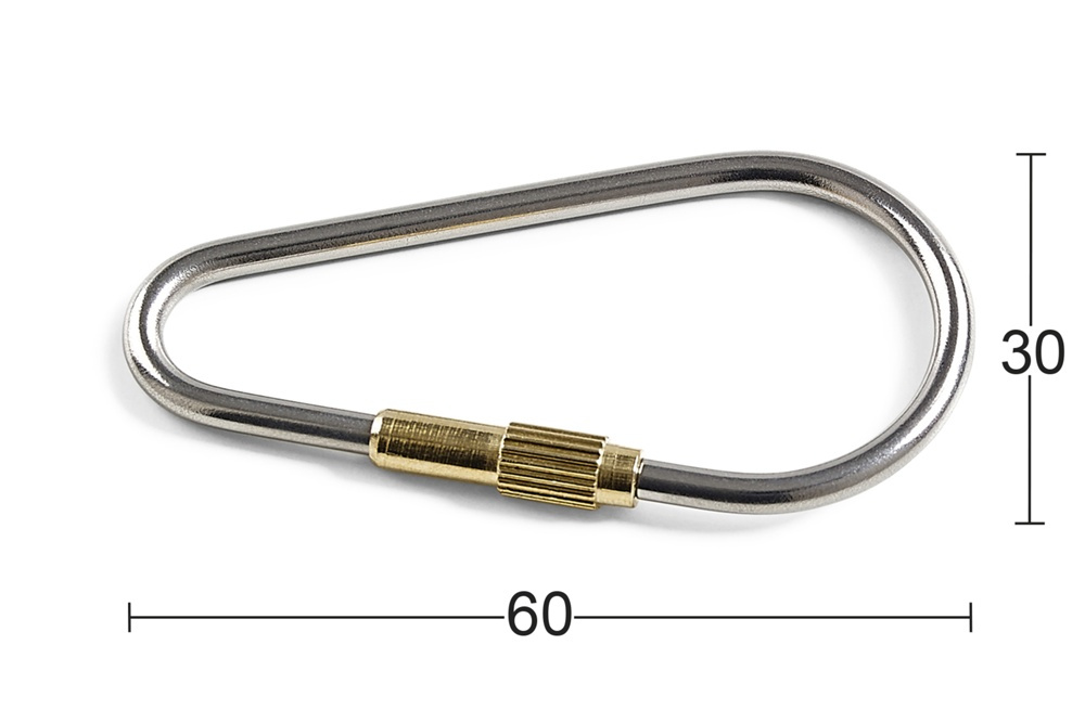 Nyckelringar, 2 st, HABO, 6 x 3 cm, Rostfri / Mässing i gruppen Förvaring / Hallförvaring / Nyckelskåp hos SmartaSaker.se (42310)