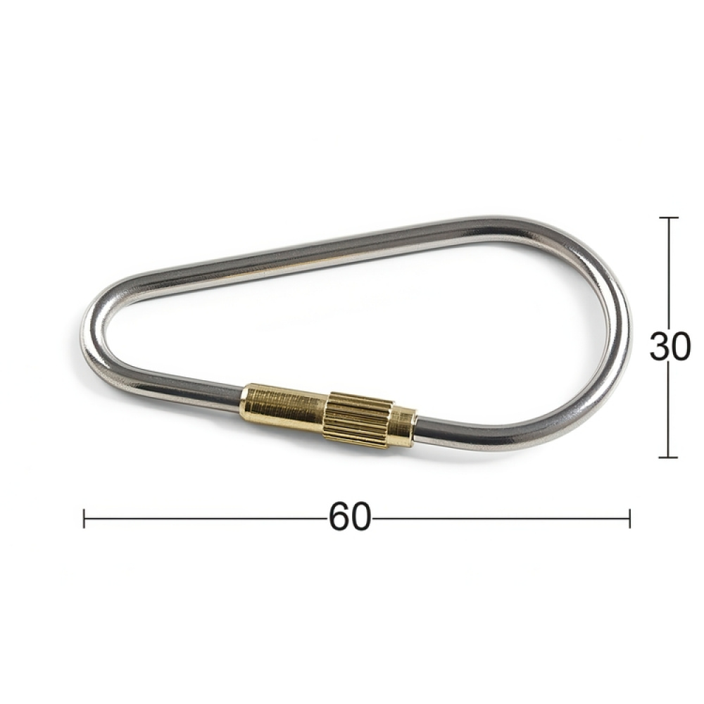 Nyckelringar, 2 st, HABO, 6 x 3 cm, Rostfri / Mässing i gruppen Förvaring / Hallförvaring / Nyckelskåp hos SmartaSaker.se (42310)