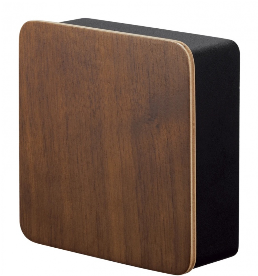 Nyckelskåp, Magnetiskt, RIN SQUARE, Yamazaki, 16 x 16 cm, Svart / Brun i gruppen Förvaring / Hallförvaring / Nyckelskåp hos SmartaSaker.se (42313)