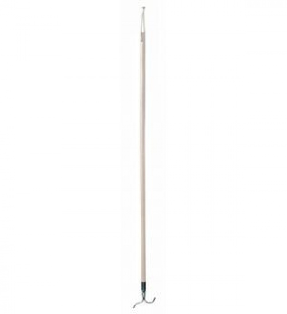 Nå dina galgar, stång i trä med krok, REACH BAR, 100 cm, Vitbetsad i gruppen Förvaring / Garderobsförvaring / Galgar och hängare hos SmartaSaker.se (42315)