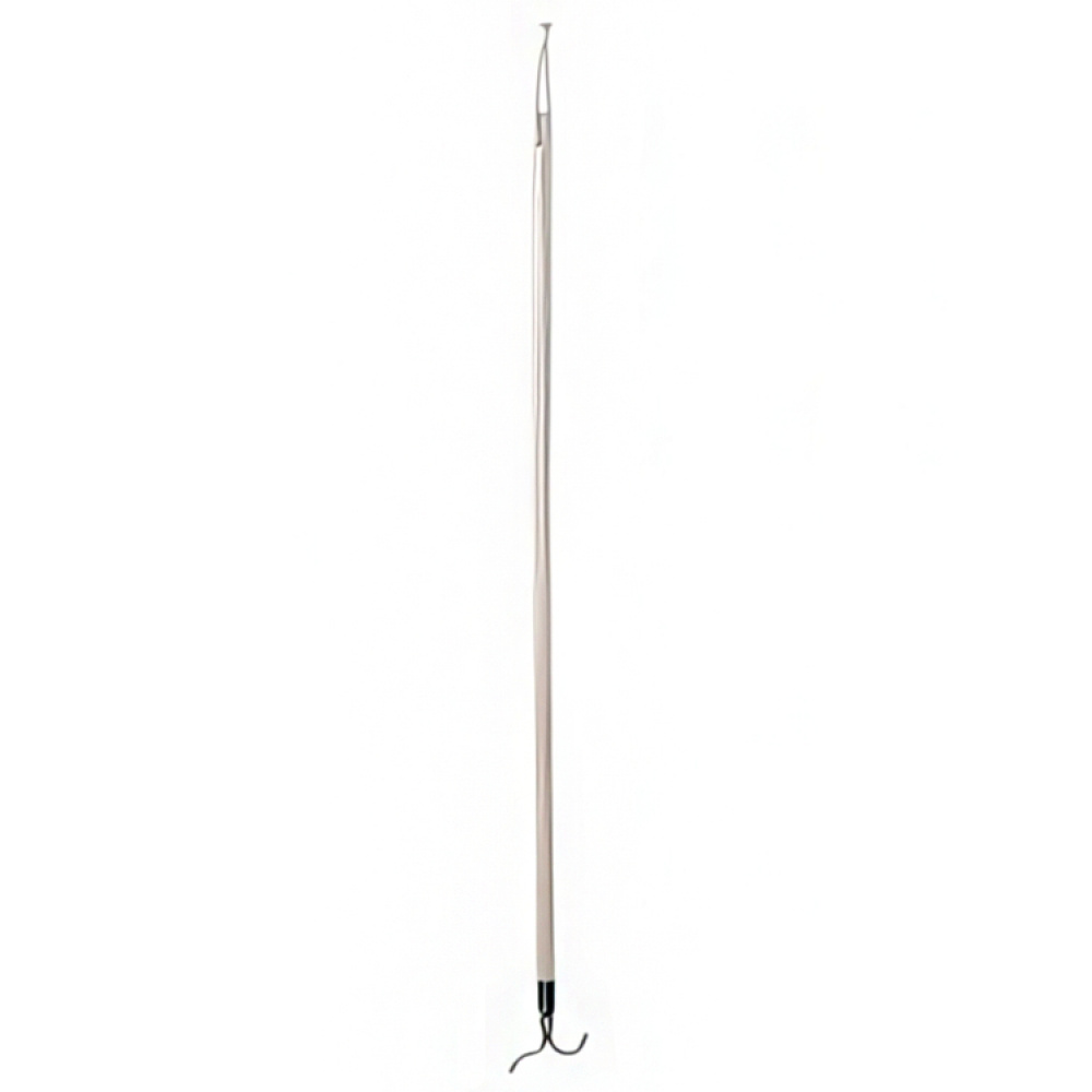Nå dina galgar, stång i trä med krok, REACH BAR, 100 cm, Vitbetsad i gruppen Förvaring / Garderobsförvaring / Galgar och hängare hos SmartaSaker.se (42315)