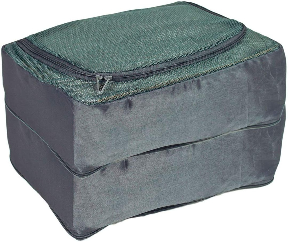 Packkub med 2 fack, PREMIUM CASE ORGANIZER, 25 x 20 x H 20 cm, Grå i gruppen Förvaring / Förvaring på resa / Packpåsar och packkuber hos SmartaSaker.se (42320)