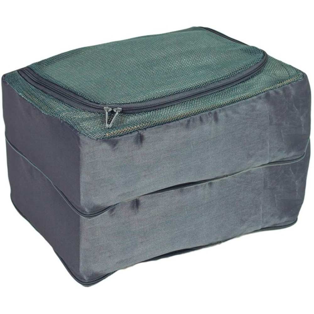 Packkub med 2 fack, PREMIUM CASE ORGANIZER, 25 x 20 x H 20 cm, Grå i gruppen Förvaring / Förvaring på resa / Packpåsar och packkuber hos SmartaSaker.se (42320)