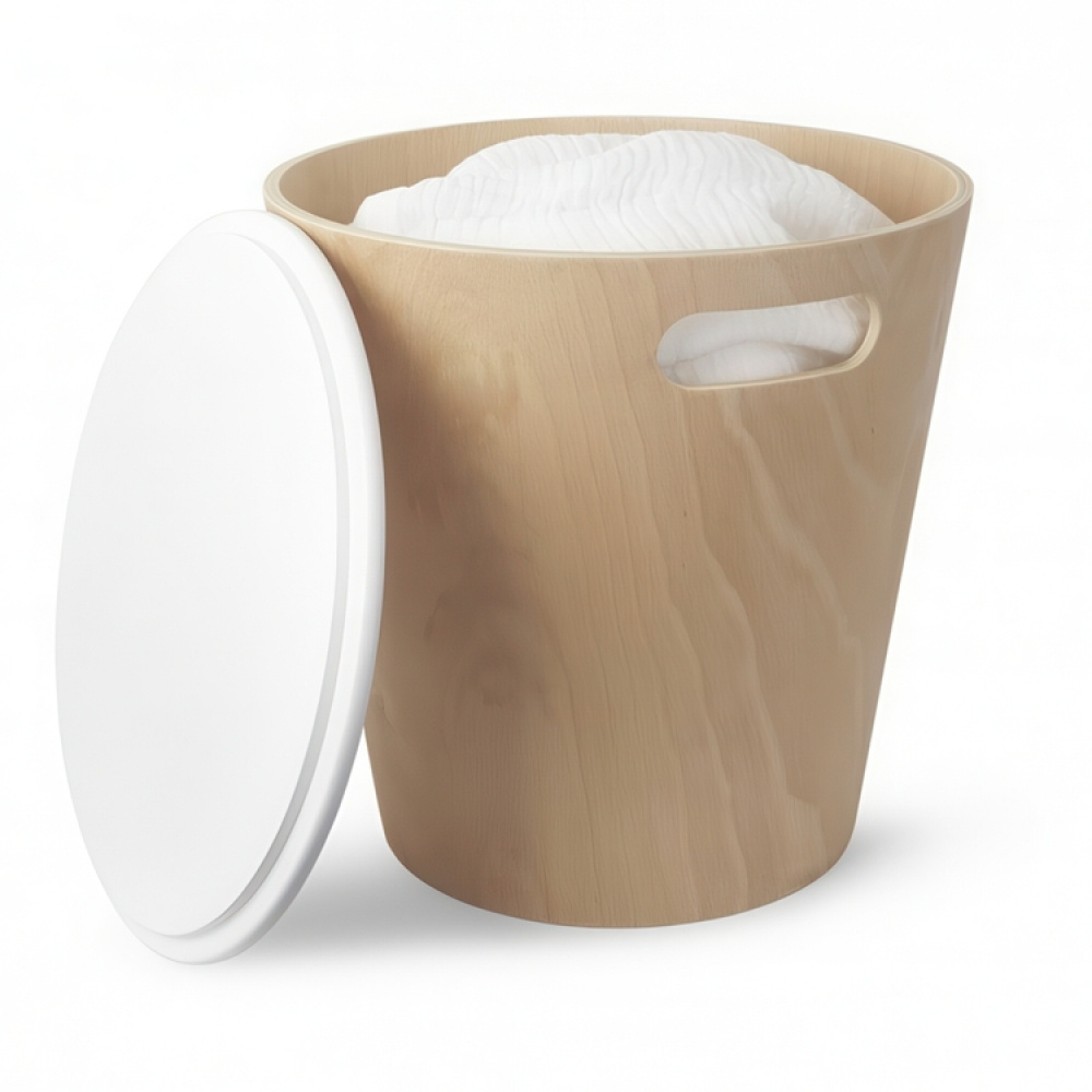 Pall / Bord med förvaring, WOODROW, Umbra, Ø 40 x ca H 42 cm i gruppen Förvaring / Hallförvaring hos SmartaSaker.se (42328)