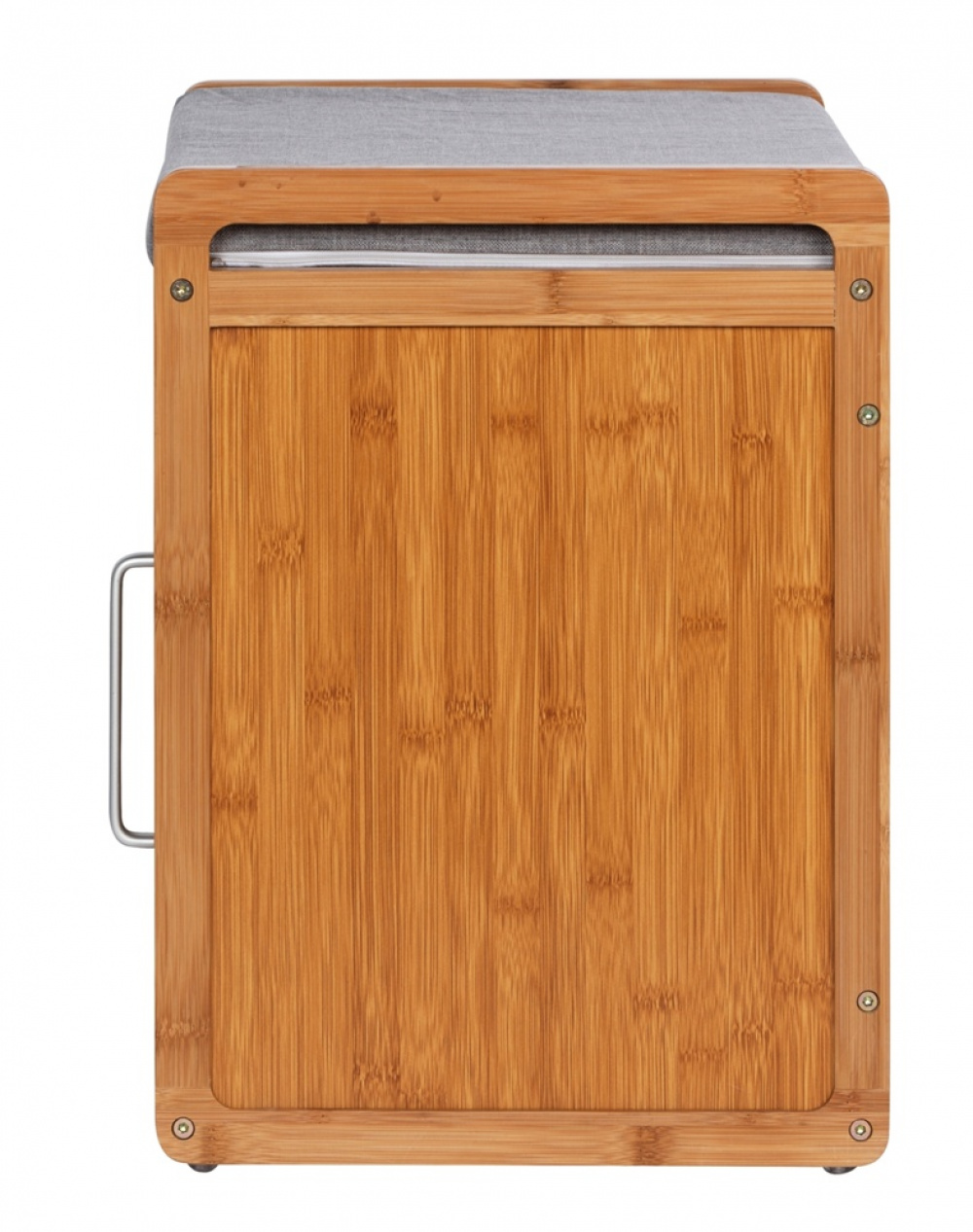 Pall med förvaring, Bambu, BAHRI, 50 x 33 x H 45 cm, brun / grå i gruppen Förvaring / Hallförvaring hos SmartaSaker.se (42332)