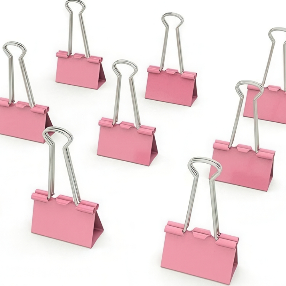 Pappersklämmor, 12 st FOLDBACK CLIPS L, 41 mm, Rosa i gruppen Förvaring / Kontorsmaterial hos SmartaSaker.se (42343)