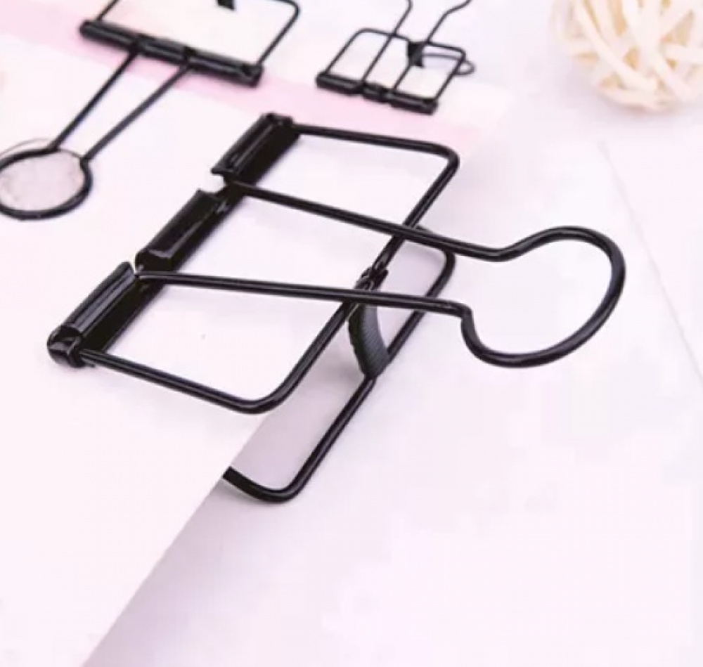 Pappersklämmor, 10 st, WIRE CLIPS MEDIUM, 32mm, Deskstore, Svart i gruppen Förvaring / Kontorsmaterial hos SmartaSaker.se (42346)