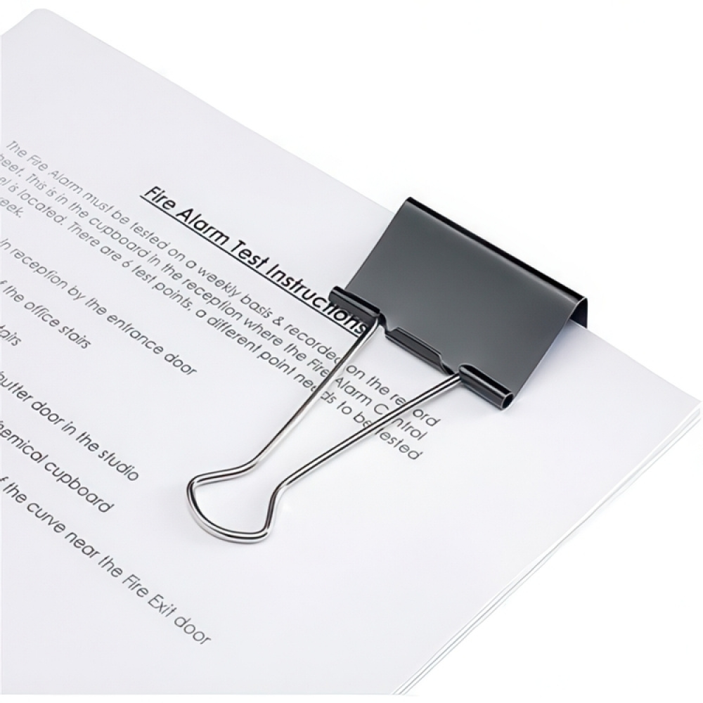 Pappersklämmor, 27 st, FOLDBACK CLIPS MIX, svarta i gruppen Förvaring / Kontorsmaterial hos SmartaSaker.se (42355)