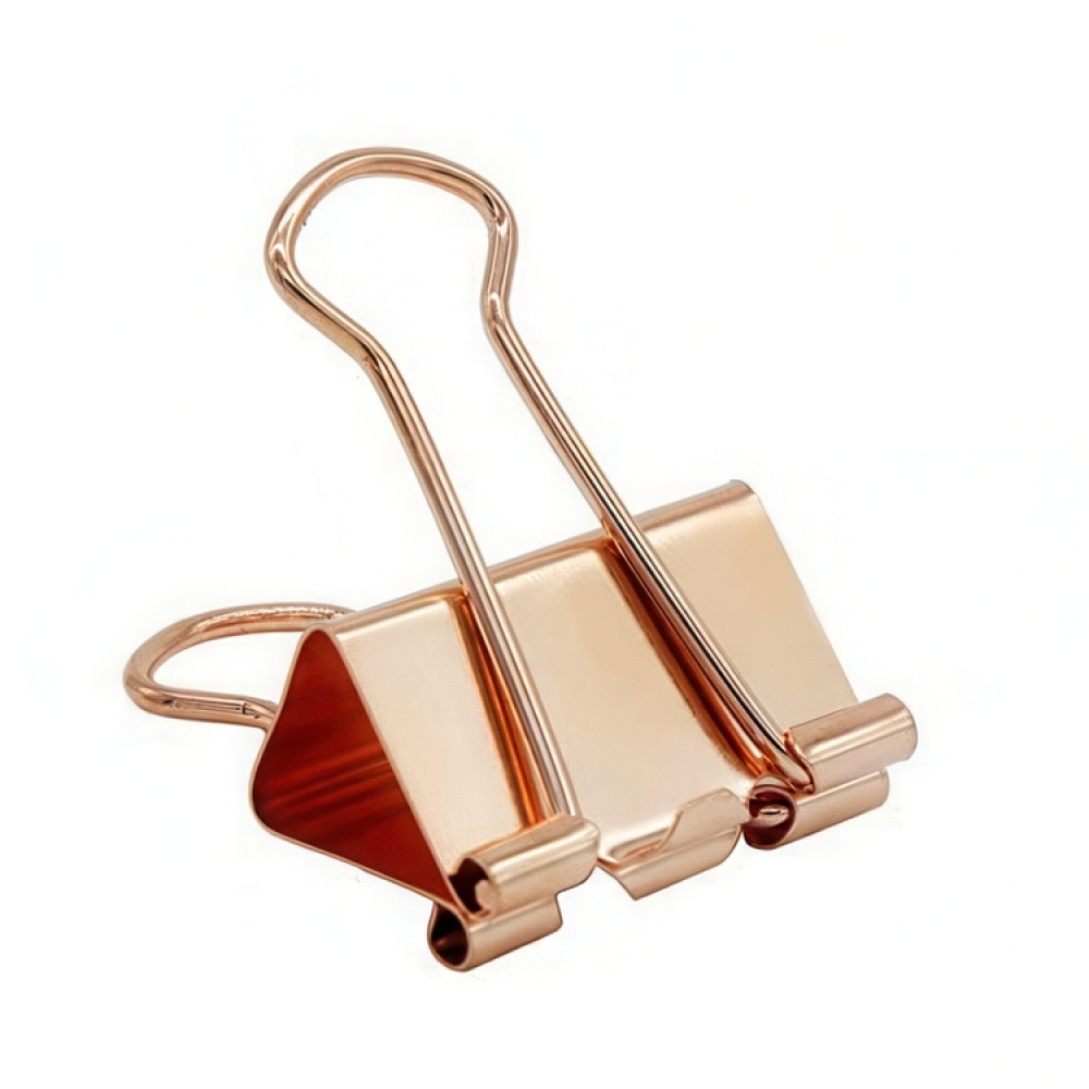 Pappersklämmor, 8 st, FOLD BACK SMALL 25mm, koppar i gruppen Förvaring / Kontorsmaterial hos SmartaSaker.se (42363)