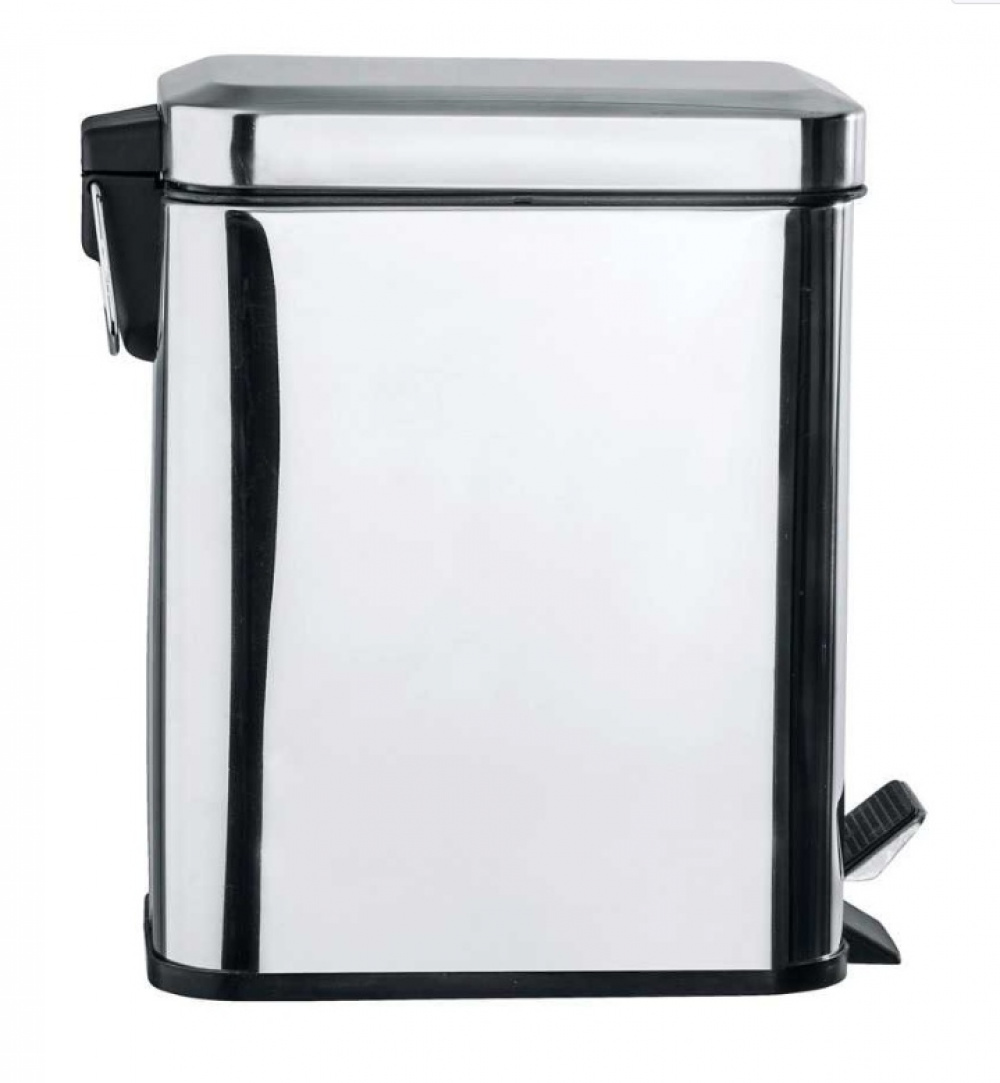 Papperskorg för trånga ytor, SLIM PEDAL BIN, 5 L, Matt rostfritt stål i gruppen Förvaring / Städförvaring och sopsortering / Sopsortering hos SmartaSaker.se (42365)