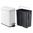 Papperskorg / Pedalhink, SLIM PEDAL BIN, 16 x 25 cm x H 30 cm, Vit Papperskorg / Pedalhink, SLIM PEDAL BIN, 16 x 25 cm x H 30 cm, Vit