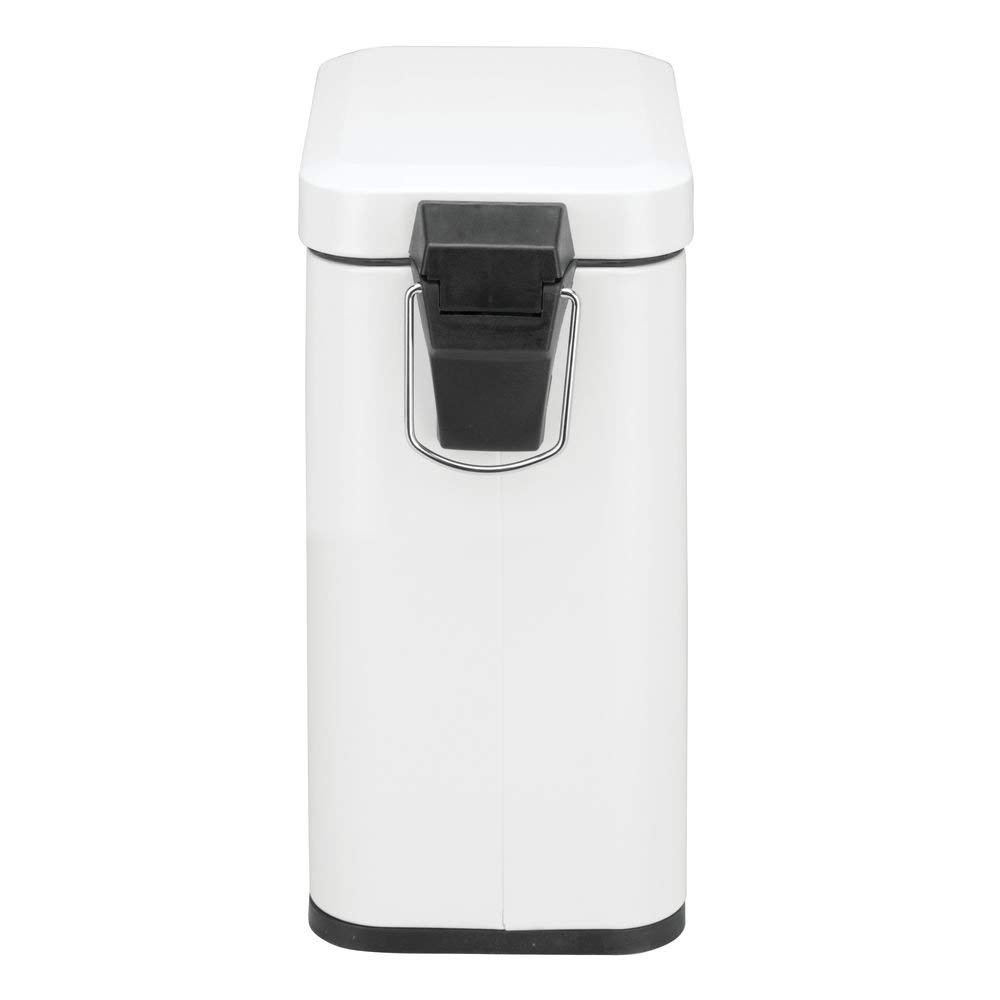 Papperskorg / Pedalhink, SLIM PEDAL BIN, 16 x 25 cm x H 30 cm, Vit i gruppen Förvaring / Städförvaring och sopsortering / Sopsortering hos SmartaSaker.se (42372)