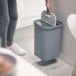 Papperskorg för Källsortering, 2-delad, GO-RECYCLING CADDY SMALL, 14 L, Joseph Joseph, Grå