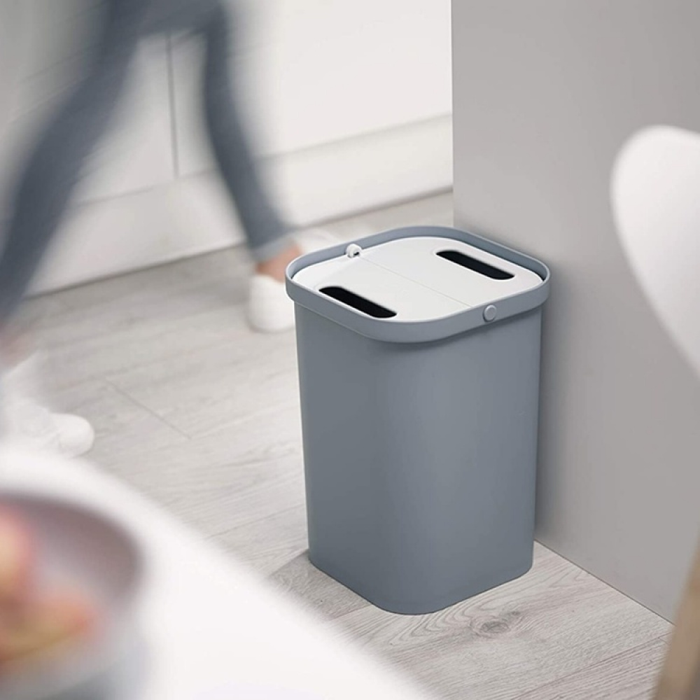 Papperskorg för Källsortering, 2-delad, GO-RECYCLING CADDY SMALL, 14 L, Joseph Joseph, Grå i gruppen Förvaring / Städförvaring och sopsortering / Sopsortering hos SmartaSaker.se (42373)