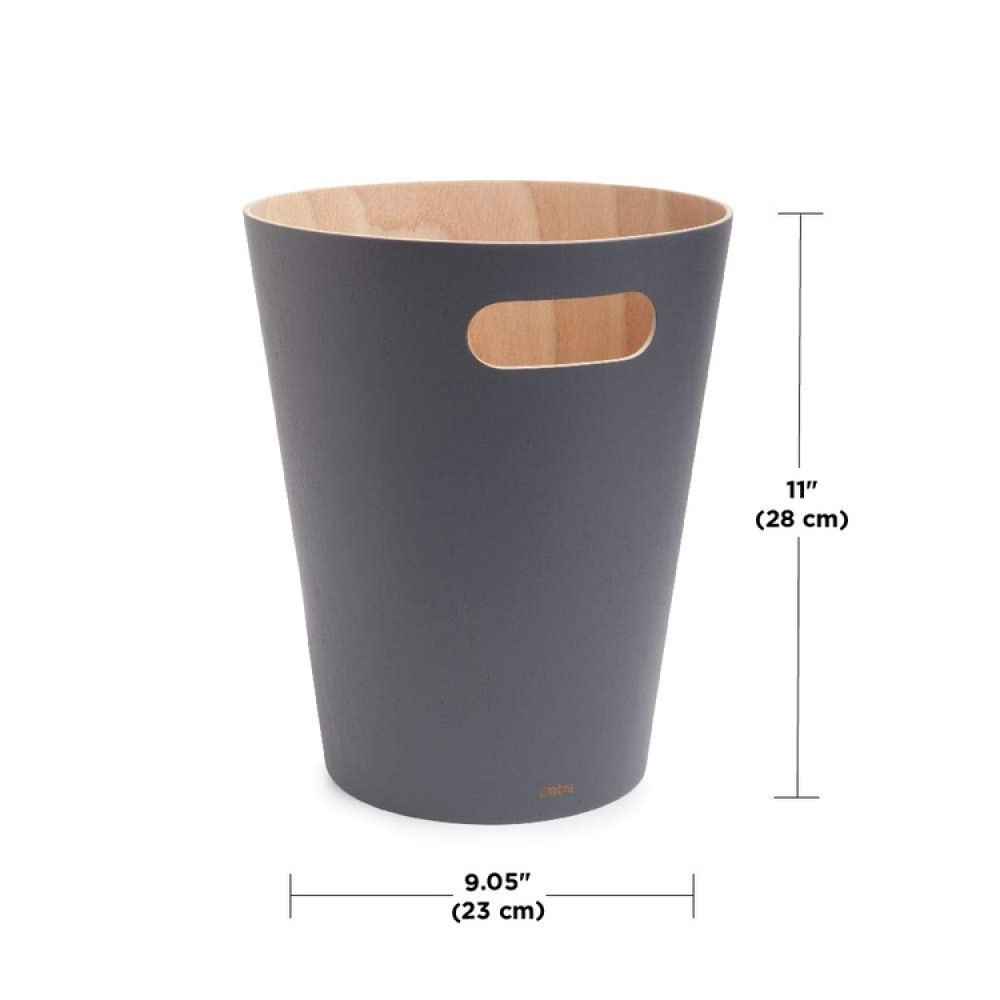Papperskorg i trä, 7,5 L WOODROW, Ø 23 x H 28 cm. Umbra i gruppen Förvaring / Städförvaring och sopsortering / Sopsortering hos SmartaSaker.se (42376)