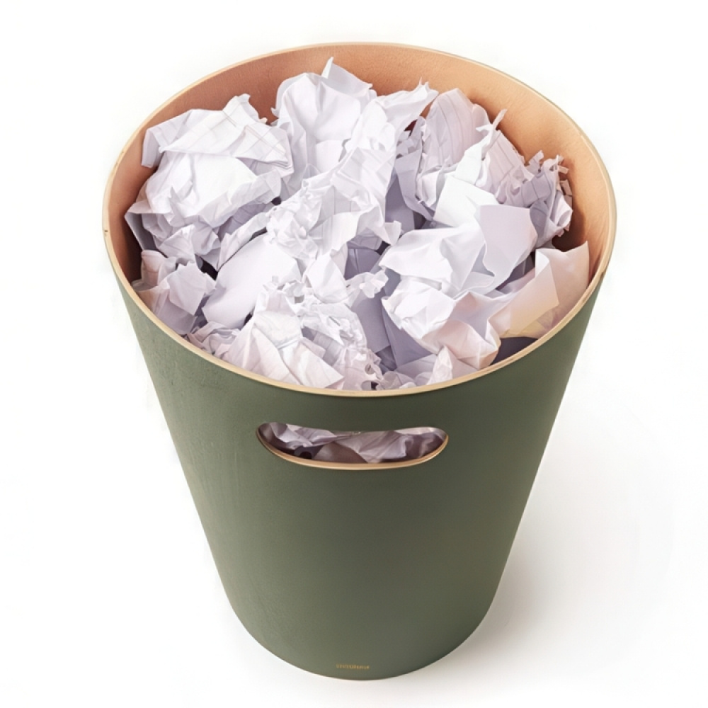 Papperskorg i trä,7,5 L WOODROW, Ø 23 x H 28 cm, Umbra i gruppen Förvaring / Städförvaring och sopsortering / Sopsortering hos SmartaSaker.se (42377)