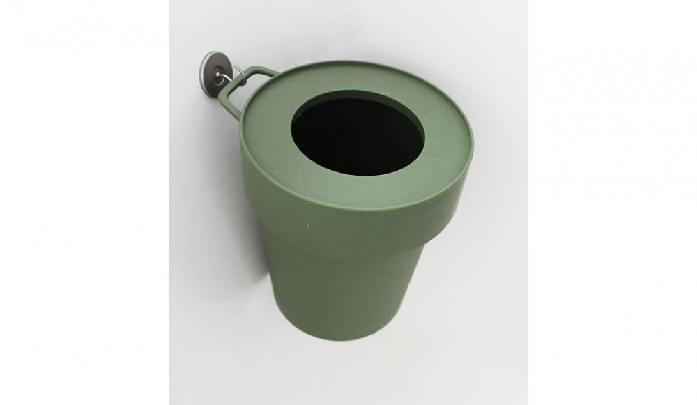 Papperskorg med lock och krok, TAPTRASH SMALL, 5L, Blågrå i gruppen Förvaring / Badrumsförvaring / Papperskorgar hos SmartaSaker.se (42380)
