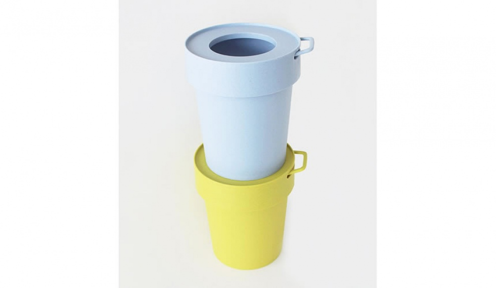 Papperskorg med lock och krok, TAPTRASH SMALL, 5L, Blågrå i gruppen Förvaring / Badrumsförvaring / Papperskorgar hos SmartaSaker.se (42380)