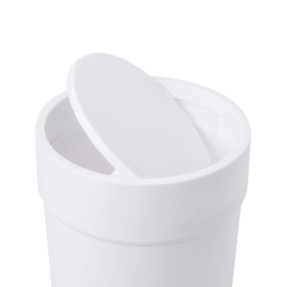 Papperskorg med lock, TOUCH WASTE CAN, Ø 19 x H 30 cm, Umbra, Vit i gruppen Förvaring / Badrumsförvaring / Papperskorgar hos SmartaSaker.se (42382)