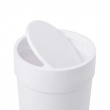 Papperskorg med lock, TOUCH WASTE CAN, Ø 19 x H 30 cm, Umbra, Vit Papperskorg med lock, TOUCH WASTE CAN, Ø 19 x H 30 cm, Umbra, Vit