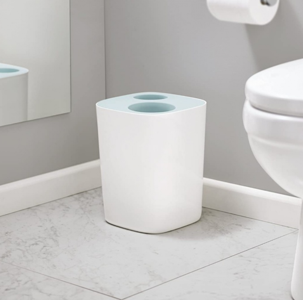 Papperskorg, 2-delad, SPLIT WASTE, 8 Liter, Joseph Joseph, Vit / Blå i gruppen Förvaring / Städförvaring och sopsortering / Sopsortering hos SmartaSaker.se (42385)