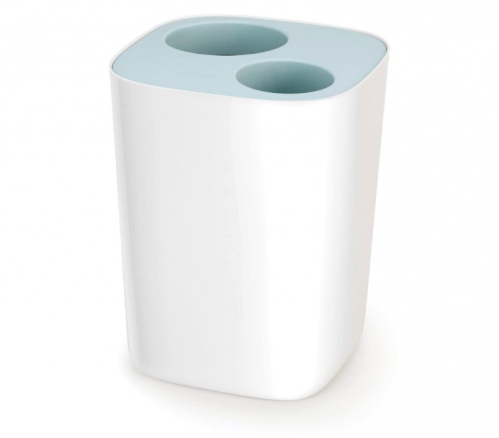 Papperskorg, 2-delad, SPLIT WASTE, 8 Liter, Joseph Joseph, Vit / Blå i gruppen Förvaring / Städförvaring och sopsortering / Sopsortering hos SmartaSaker.se (42385)