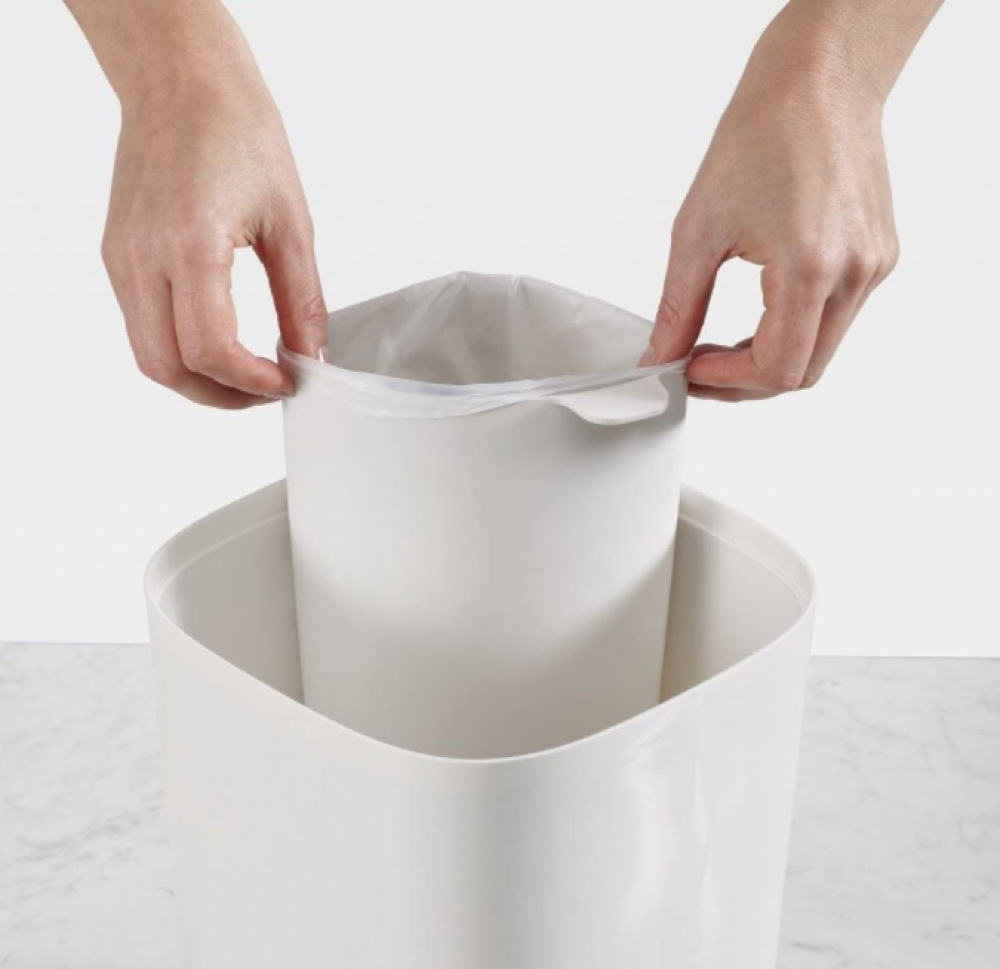 Papperskorg, 2-delad, SPLIT WASTE, 8 Liter, Joseph Joseph, Vit / Blå i gruppen Förvaring / Städförvaring och sopsortering / Sopsortering hos SmartaSaker.se (42385)