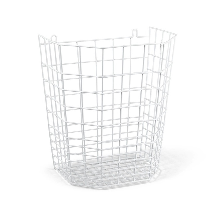 Papperskorg, vägghängd. Metall, CLASSIC WIRE BASKET, 30 x 23 x H 35 cm, Vit i gruppen Förvaring / Badrumsförvaring / Papperskorgar hos SmartaSaker.se (42391)