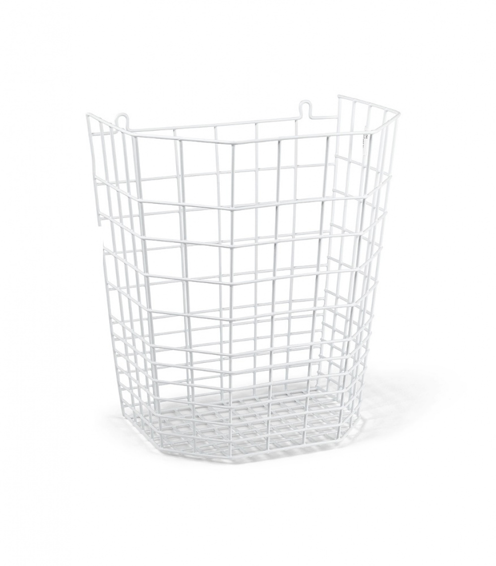 Papperskorg, vägghängd. Metall, CLASSIC WIRE BASKET, 30 x 23 x H 35 cm, Vit i gruppen Förvaring / Badrumsförvaring / Papperskorgar hos SmartaSaker.se (42391)