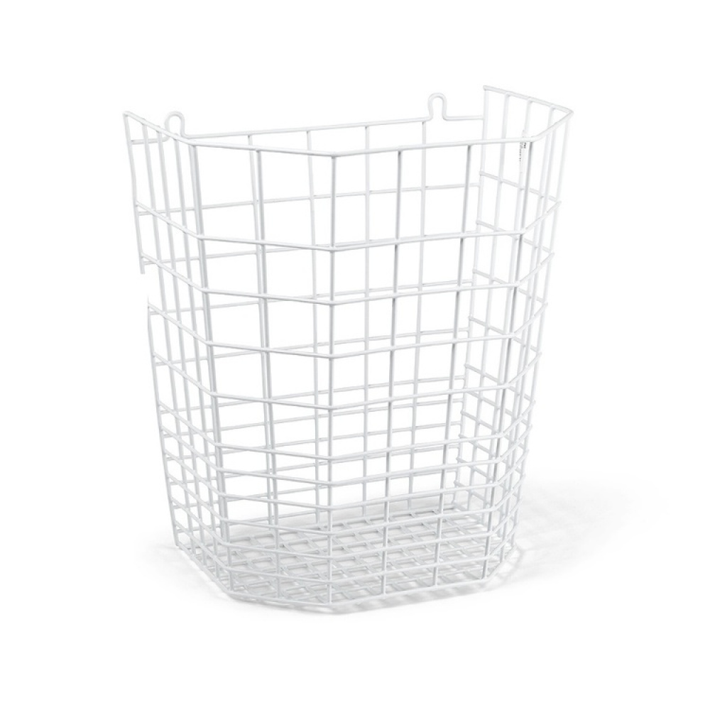 Papperskorg, vägghängd. Metall, CLASSIC WIRE BASKET, 30 x 23 x H 35 cm, Vit i gruppen Förvaring / Badrumsförvaring / Papperskorgar hos SmartaSaker.se (42391)