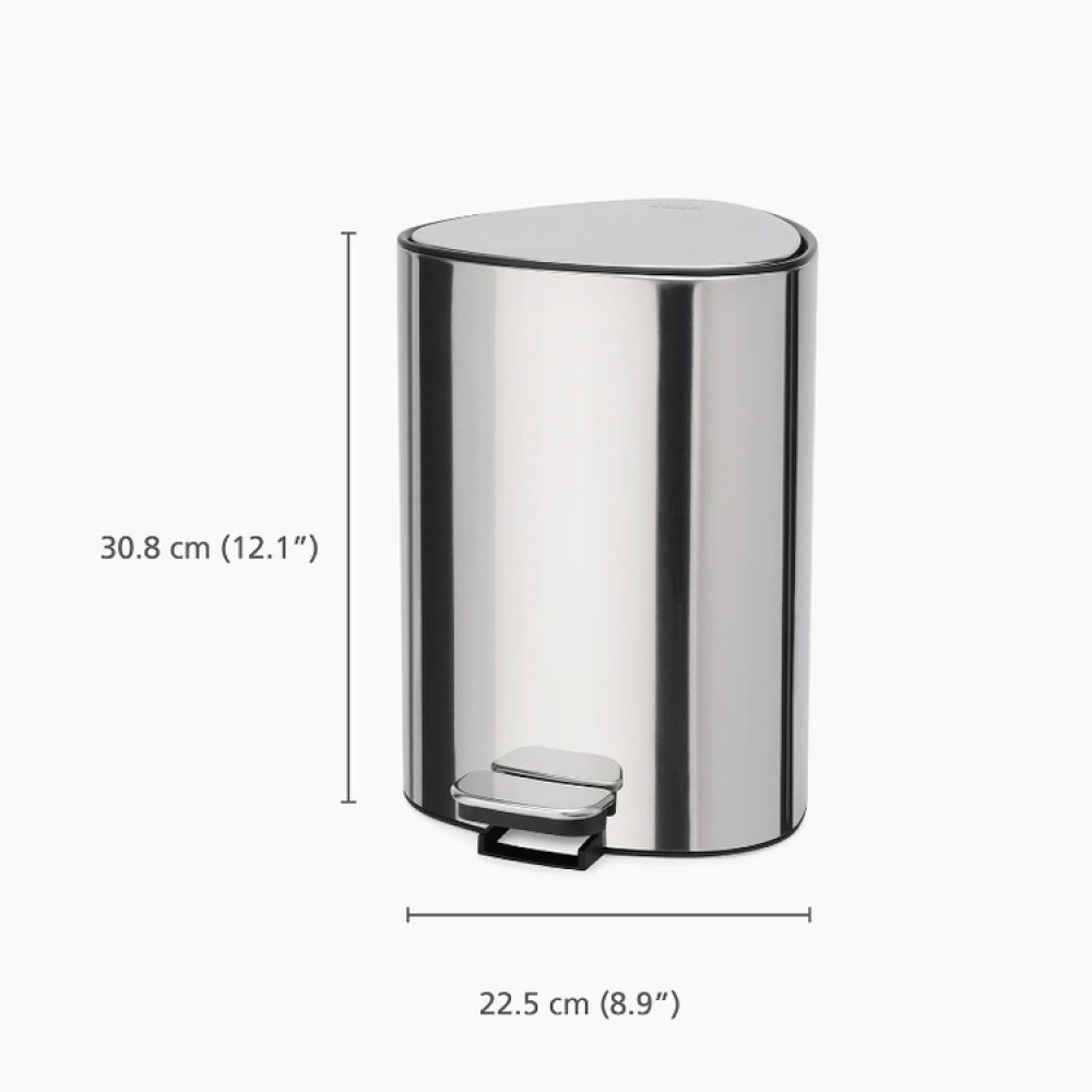Pedalhink för hörn, 5 L, EASY-STORE LUXE PEDAL BIN, Joseph Joseph, Silver i gruppen Förvaring / Städförvaring och sopsortering / Sopsortering hos SmartaSaker.se (42394)