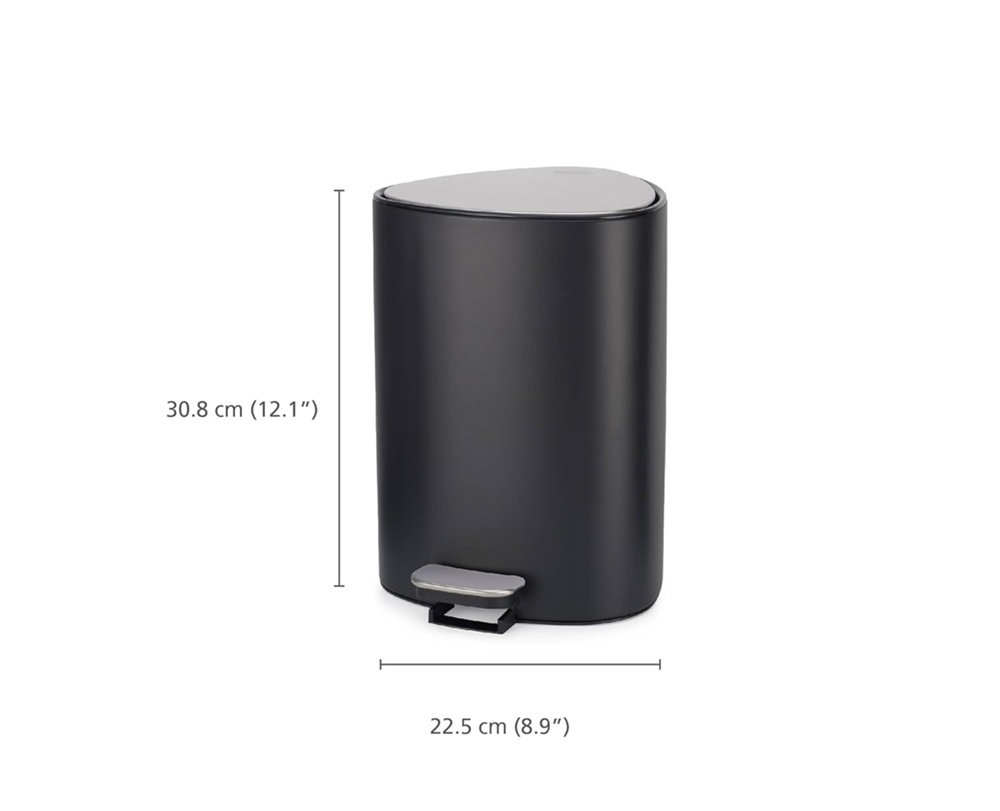 Pedalhink för hörn, 5 L, EASY-STORE PEDAL BIN, Joseph Joseph, Svart / Silver i gruppen Förvaring / Städförvaring och sopsortering / Sopsortering hos SmartaSaker.se (42395)