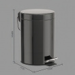 Pedalhink, 3 L, POUBELLE RONDE MINI, Ø 17 x H 24,9 cm Pedalhink, 3 L, POUBELLE RONDE MINI, Ø 17 x H 24,9 cm