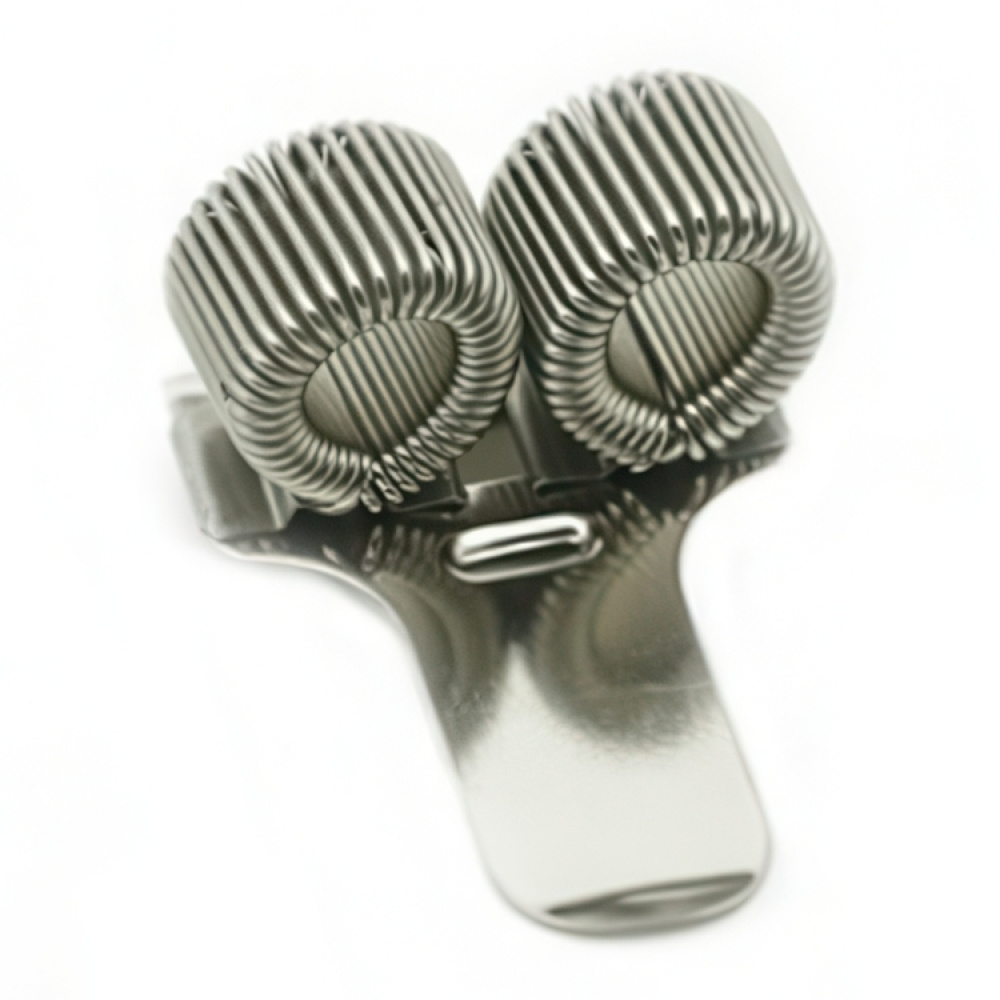 Pennhållare i metall för 2 pennor, DOUBLE PEN CLIP, Silver i gruppen Förvaring / Kontorsmaterial hos SmartaSaker.se (42406)