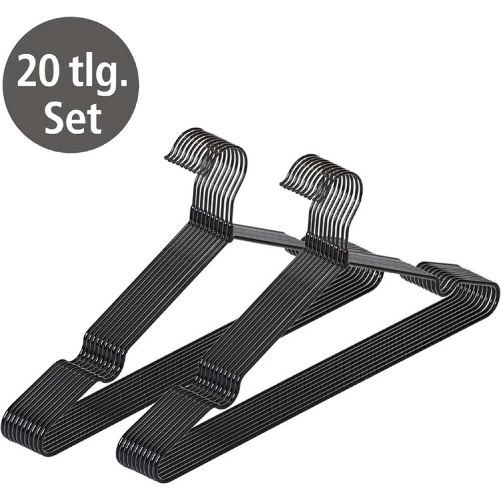 Platsbesparande galgar, anti slip, 20 st, BIG PACK SASCHA i gruppen Förvaring / Garderobsförvaring / Galgar och hängare hos SmartaSaker.se (42421)