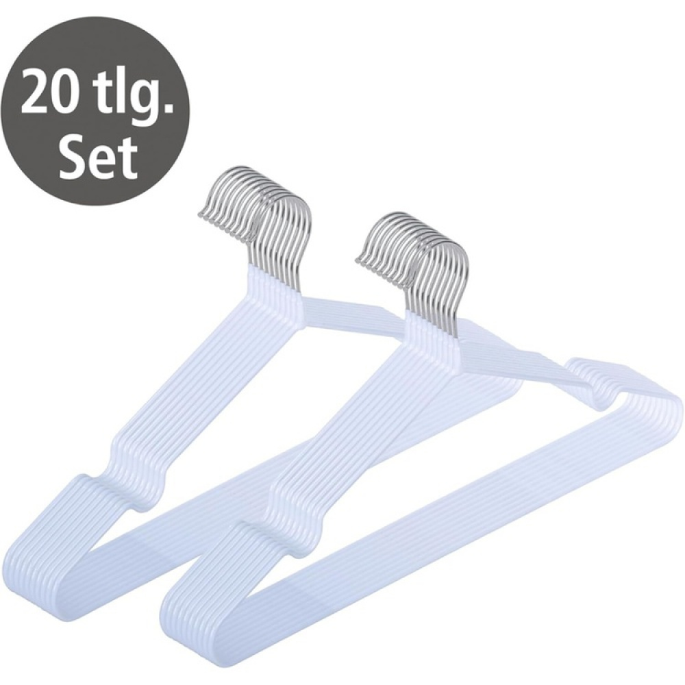 Platsbesparande galgar, anti slip, 20 st, BIG PACK SASCHA i gruppen Förvaring / Garderobsförvaring / Galgar och hängare hos SmartaSaker.se (42421)