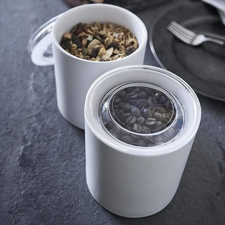 Porslinsburk med lock, YAMAZAKI TOWER LARGE CANISTER, Ø 10,5 x H 12 cm i gruppen Förvaring / Köksförvaring / Förvaringsburkar hos SmartaSaker.se (42428)