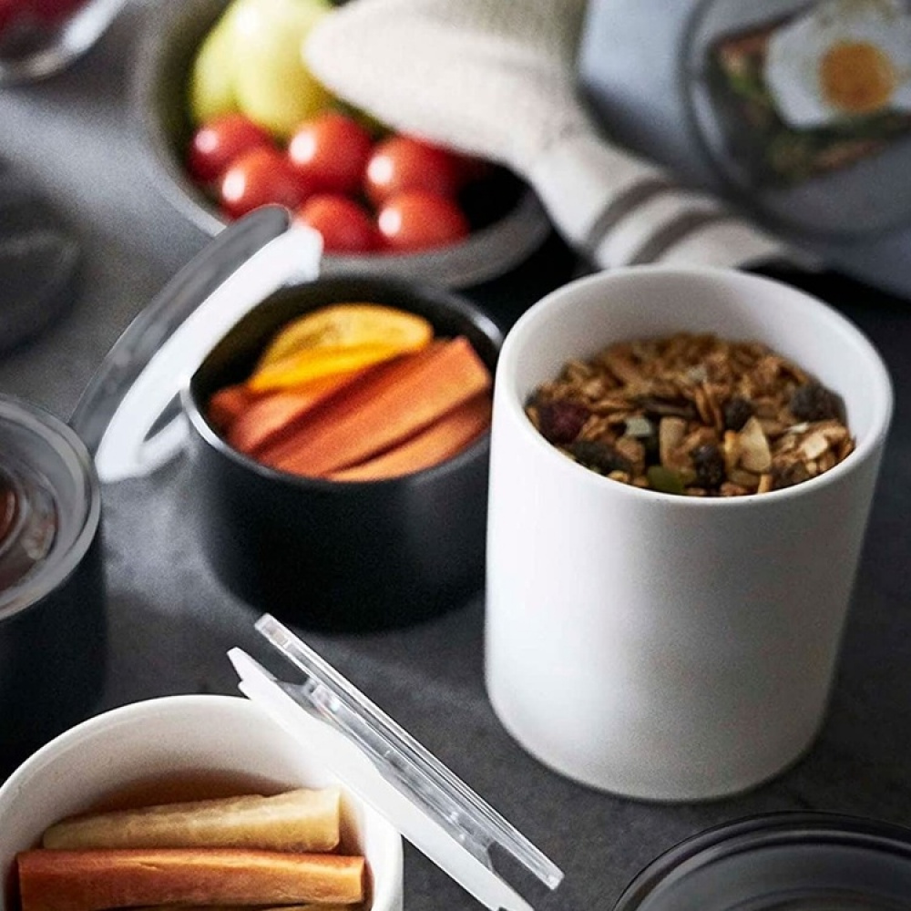 Porslinsburk med lock, YAMAZAKI TOWER LARGE CANISTER, Ø 10,5 x H 12 cm i gruppen Förvaring / Köksförvaring / Förvaringsburkar hos SmartaSaker.se (42428)