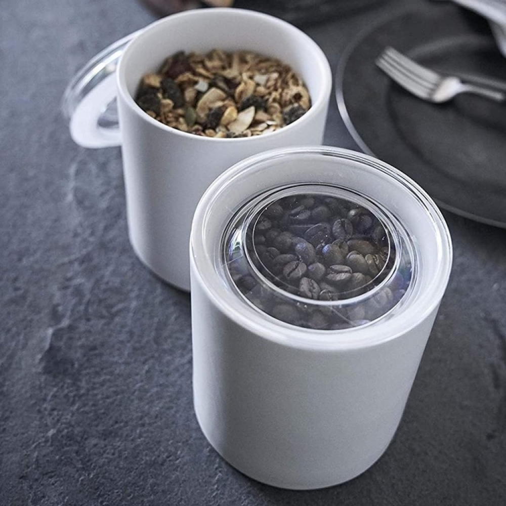 Porslinsburk med lock, YAMAZAKI TOWER LARGE CANISTER, Ø 10,5 x H 12 cm i gruppen Förvaring / Köksförvaring / Förvaringsburkar hos SmartaSaker.se (42428)